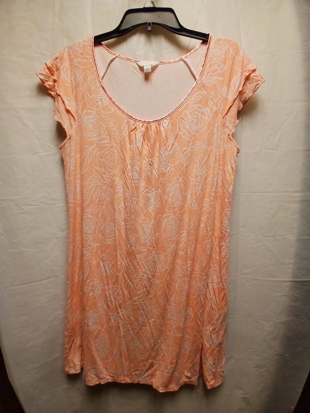 Charter Club Peach Floral Short Sleeve Lounge Wear